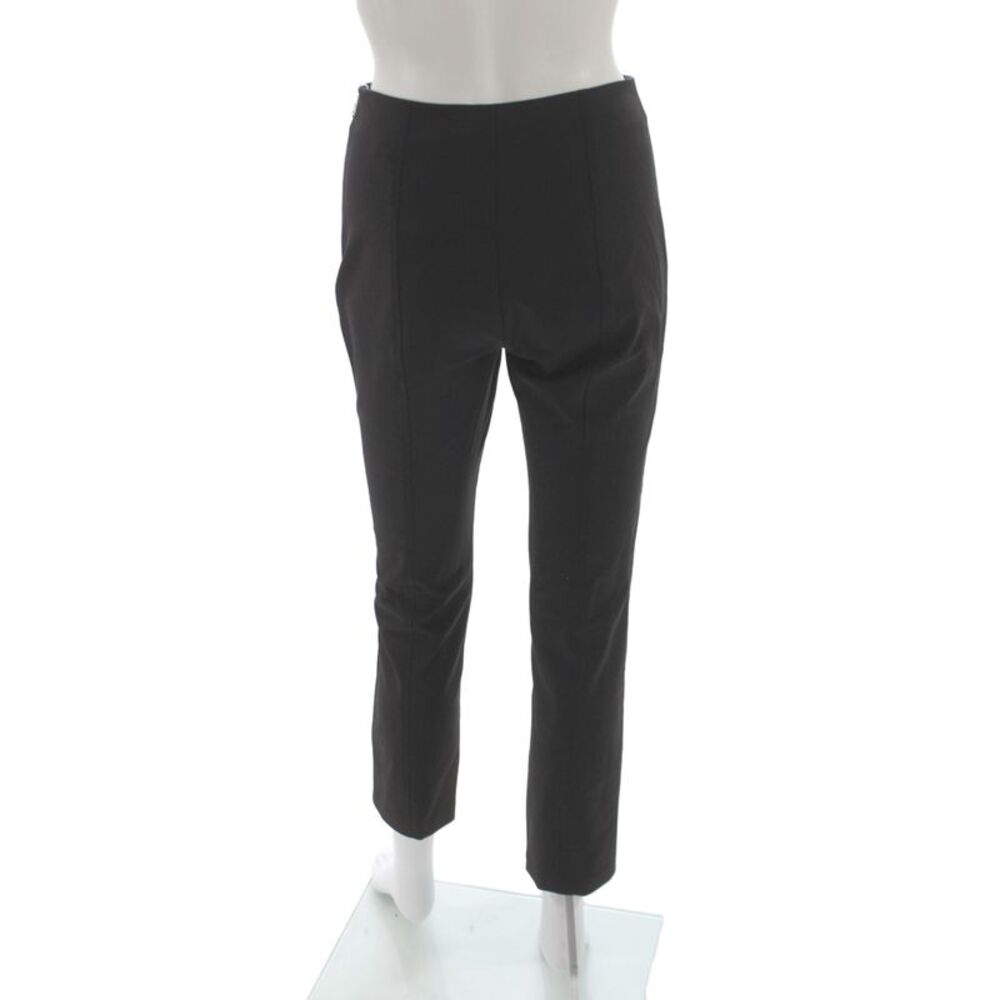 Alexander Wang Womens Ankle Pants Black Zip Nylon Minimalist Size 4 - Picture 3 of 6